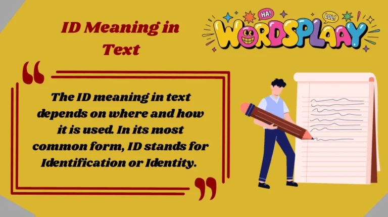 ID Meaning in Text