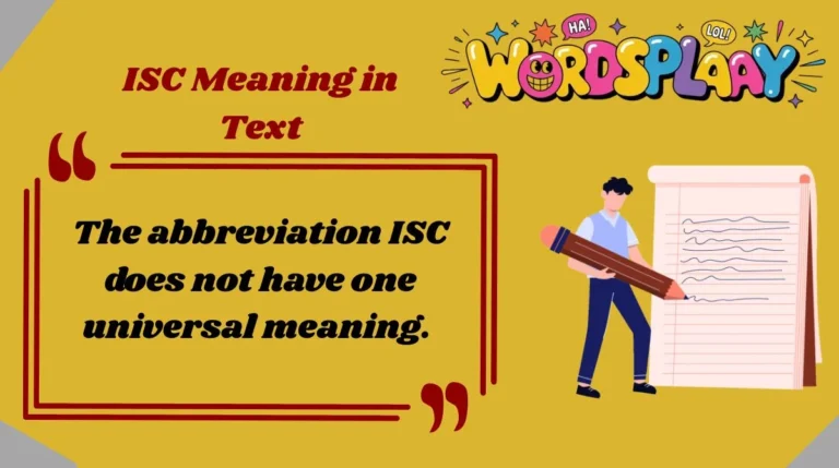 ISC Meaning in Text