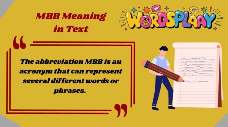 MBB Meaning in Text